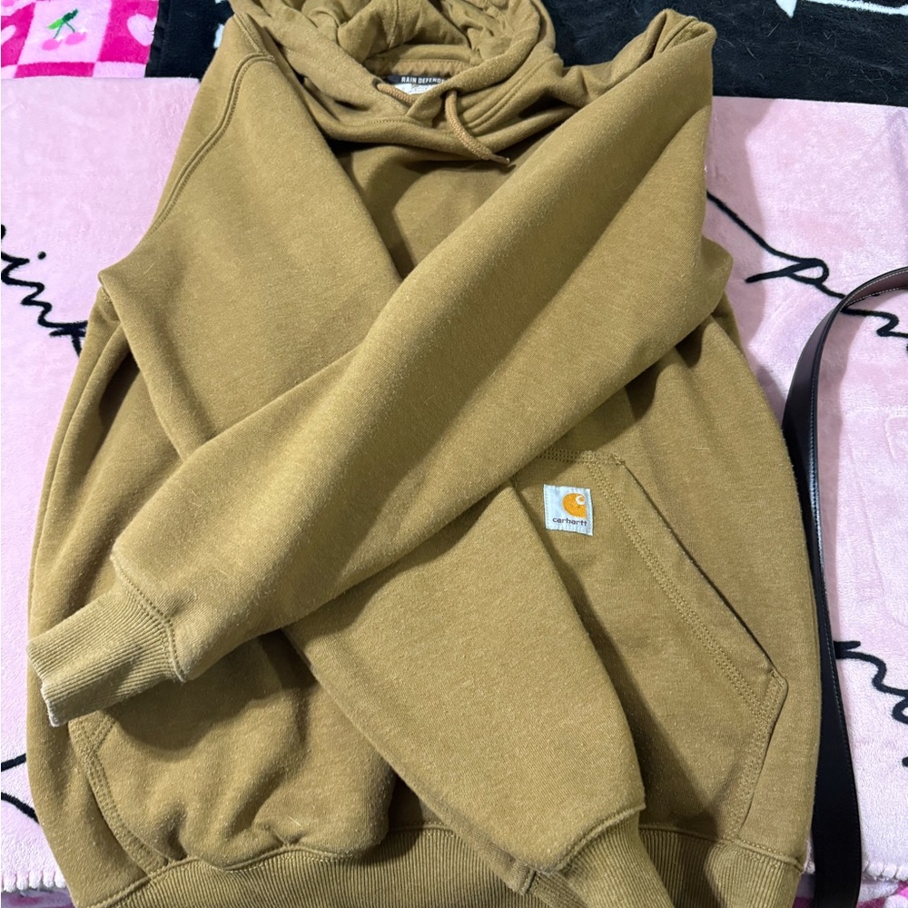 Carhartt Men's Tan Rain Defender Hoodie